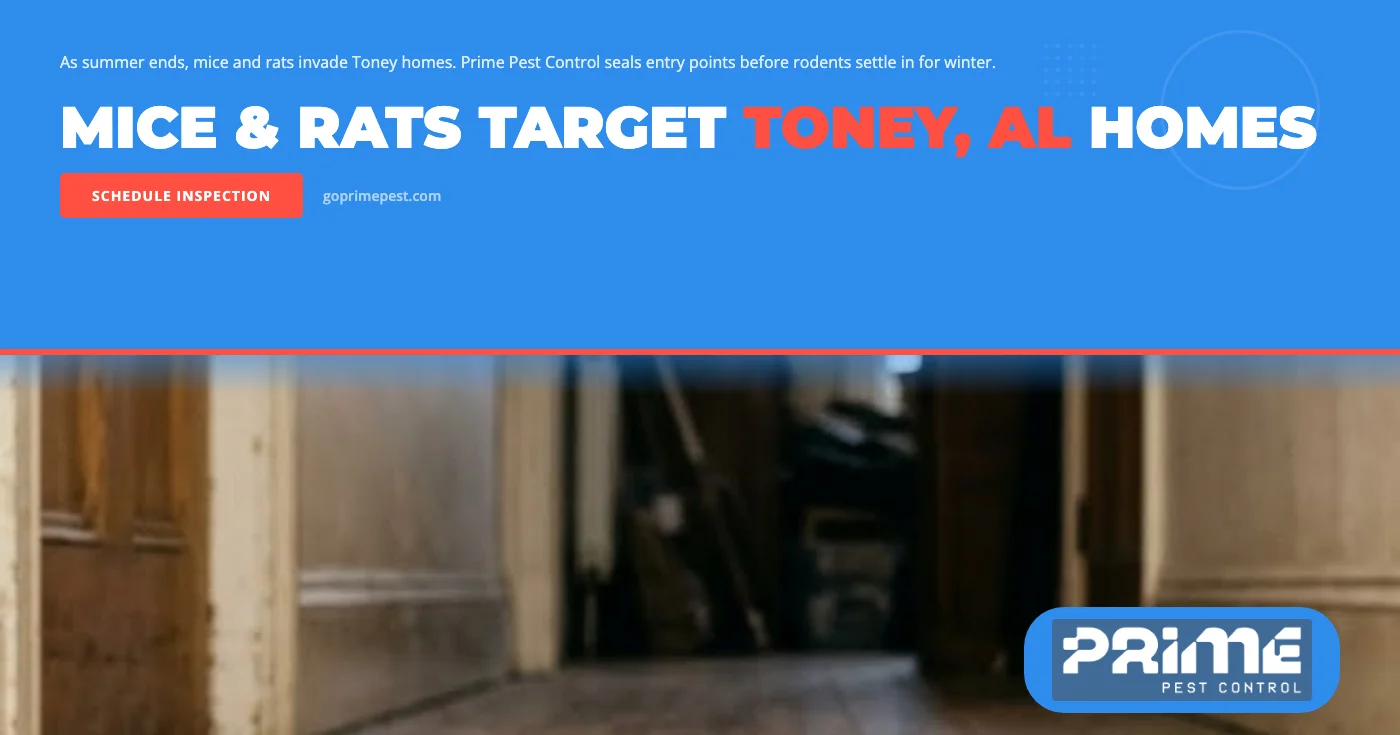 Why Mice and Rats Target Toney, AL Homes as Summer Ends