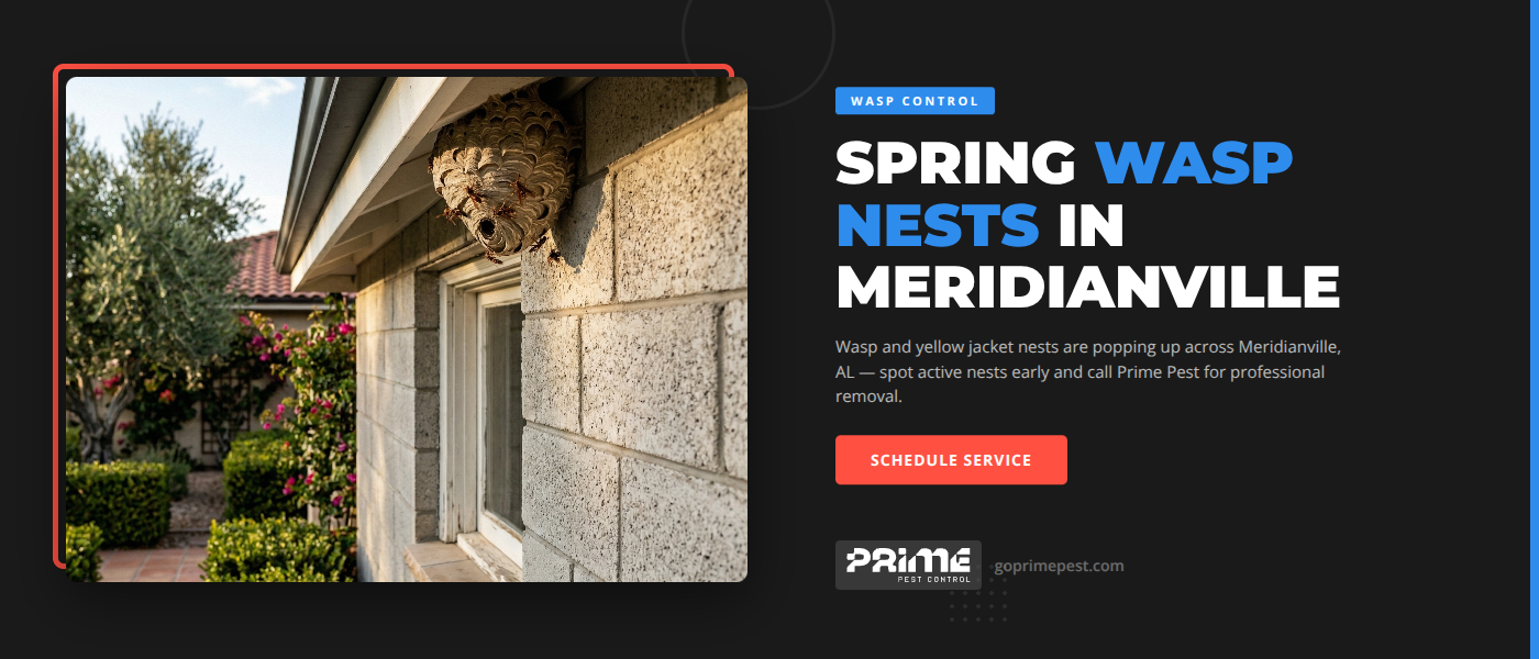 Why Spring Brings Wasp and Yellow Jacket Nests to Meridianville, AL Homes