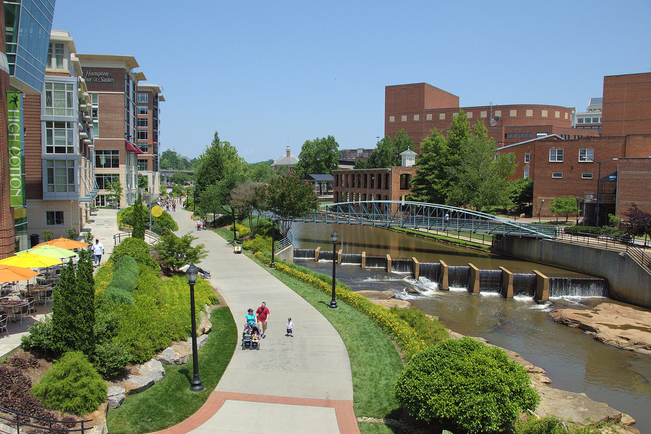 Falls Park on the Reedy in downtown Greenville, South Carolina