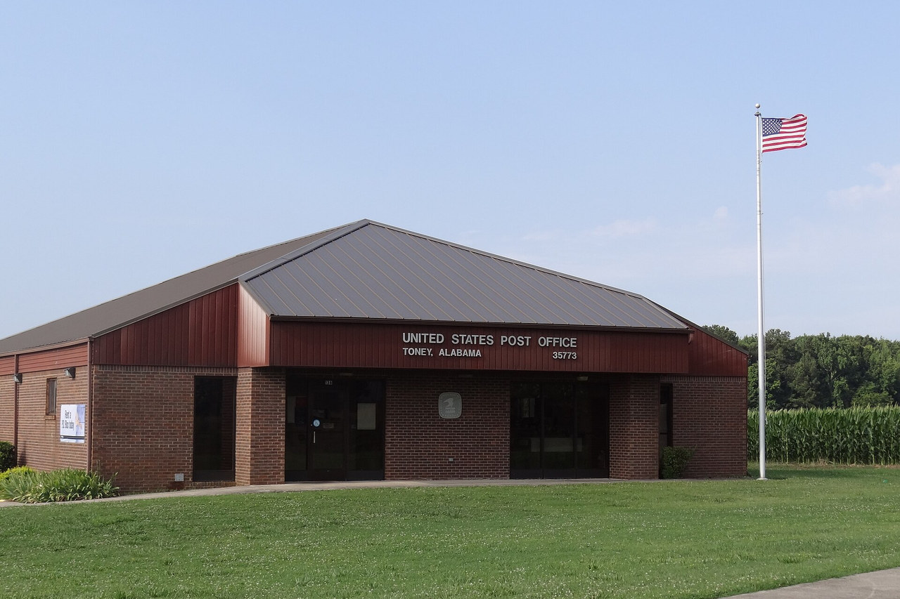The United States Post Office in Toney, Alabama